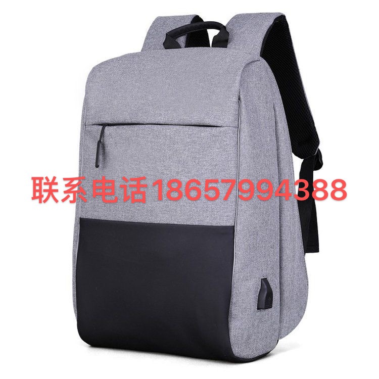 电脑双肩背包 休闲商务背包 防盗电脑背包 流行 时尚白底实物图