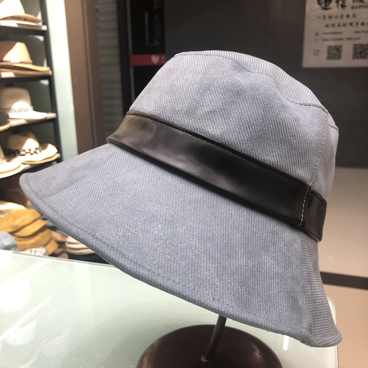 Plain Face Cover Suede Fisherman Hat Female Autumn And Winter Show Face Small Solid Color Bucket Basin Hat Male Trend Specification drawing