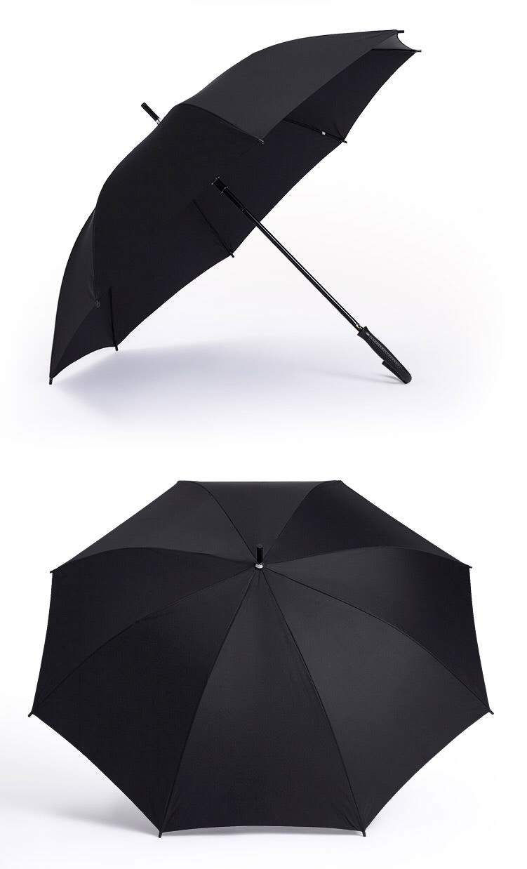 Red Leaf Straight Pole Curved Handle Umbrella With Extended Umbrella Surface Eight Bones Reinforced Windproof Umbrella undefined