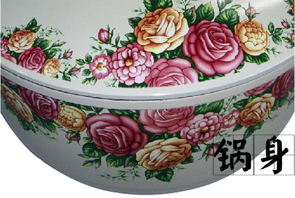 Cocina código corea importado utensilios de cocina forma de flor doble mango olla de sopa 24cm details Picture
