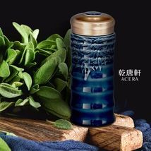 【乾唐轩】特惠 创意礼品竹节随身陶瓷水杯子 双层350ml