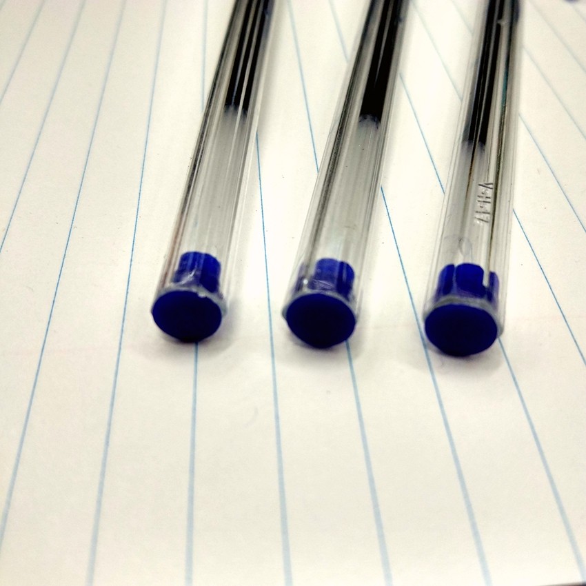 Vp934 Simple Plastic Ballpoint Pen 1.0 Copper Tip Smooth Hexagonal Ballpoint Pen 0.7 Minimalist Style Item Picture