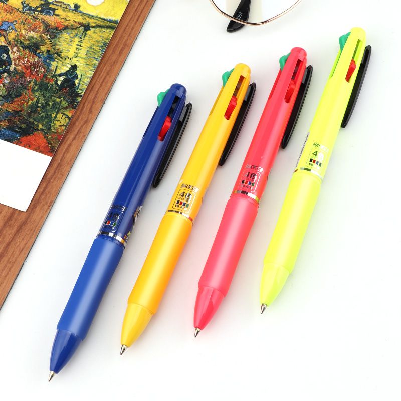 Wholesale of B45 multi-color press ballpoint pen, four-color press plastic gel pen and student drawing signature pen Application Scenario