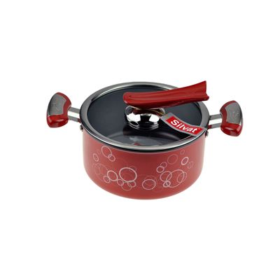 Kitchen Code: Korean original imported red universal water droplet double-handled soup pot, 20cm