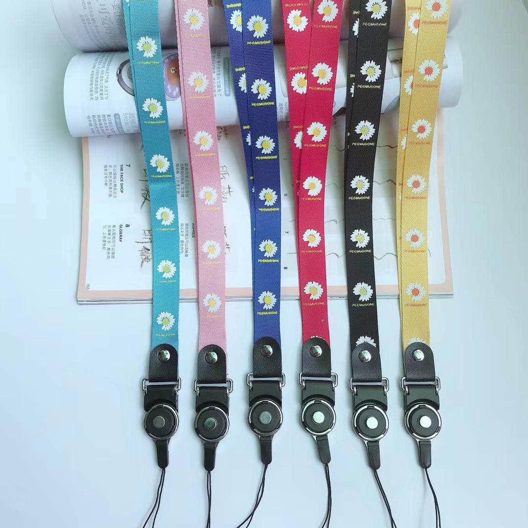 Customized logo jacquard mobile phone lanyard with lobster buckles detail image 6