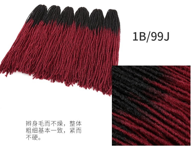 2020 New African solid braid space curly dreadlock wig detail image 2