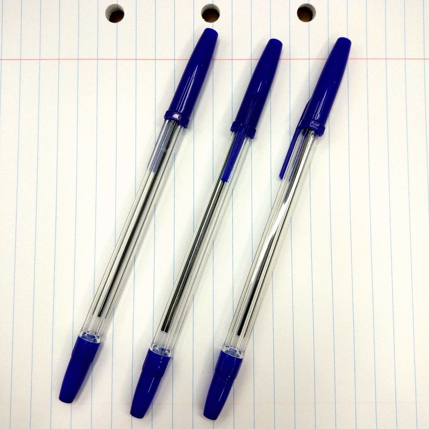 Vp583 Simple Plastic Ballpoint Pen 1.0 Copper Tip Smooth Hexagonal Ballpoint Pen Minimalist Style