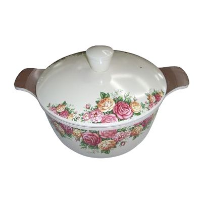 Cocina código corea importado utensilios de cocina forma de flor doble mango olla de sopa 24cm