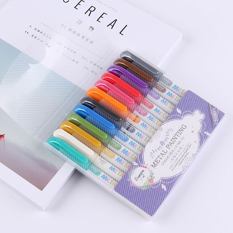 Brand direct sales: 580 12-color signature pens, greeting cards, DIY photo albums, black marker pens, and craft pens wholesale Item Picture