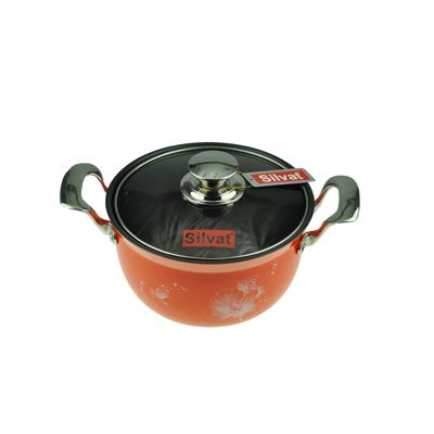 Kitchen Code: Korean original imported orange universal high-purity double-handled soup pot, 26cm