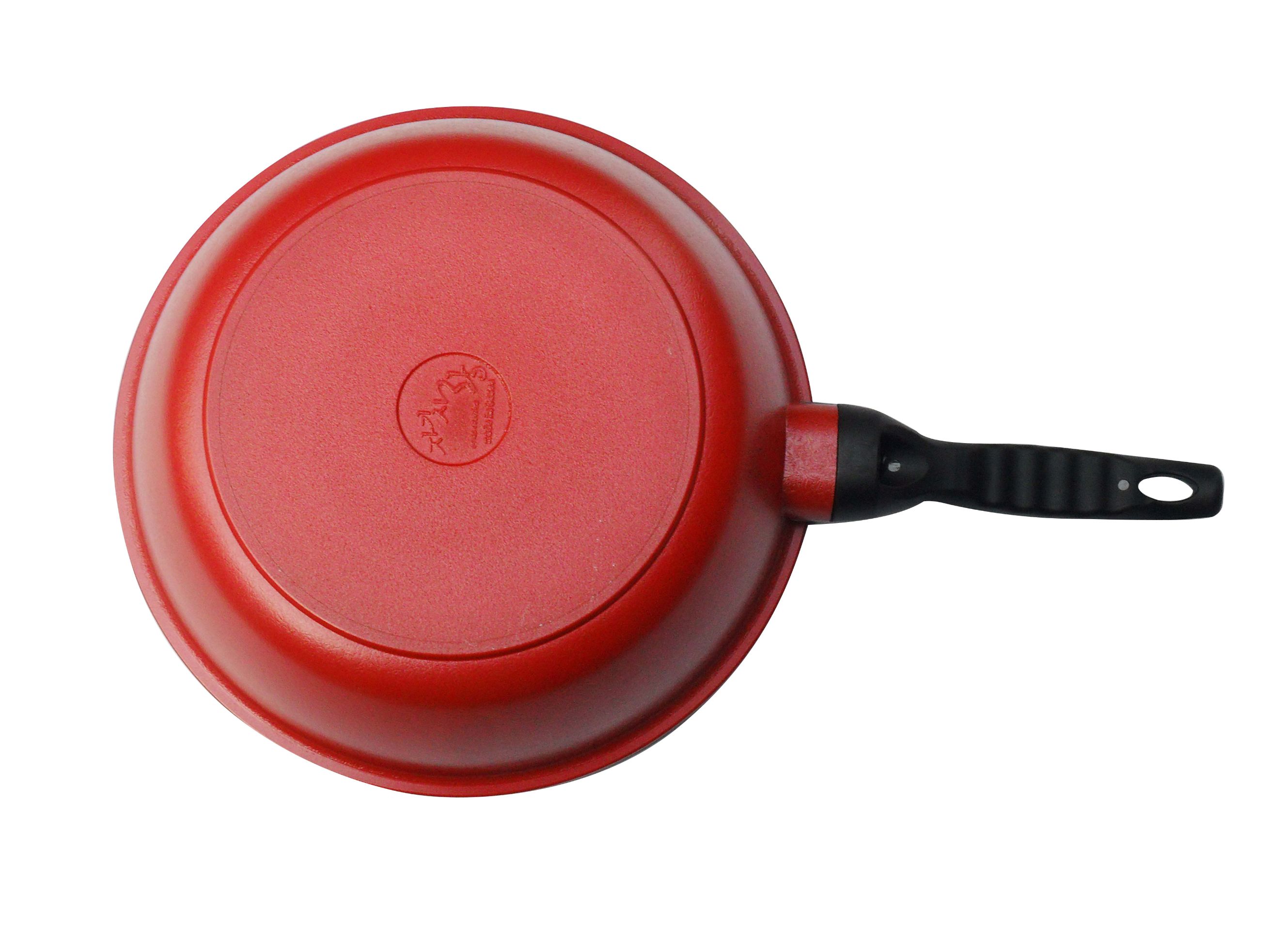 Kitchen Code: Korean imported kitchenware, red diamond single-handled wok, 28cm Specification image