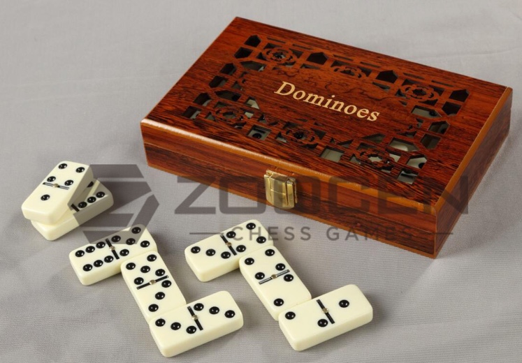 5010E精品木盒包装 双六多米诺骨牌ZOOCEN High Quality Double 6 Dominoes With Wooden Case