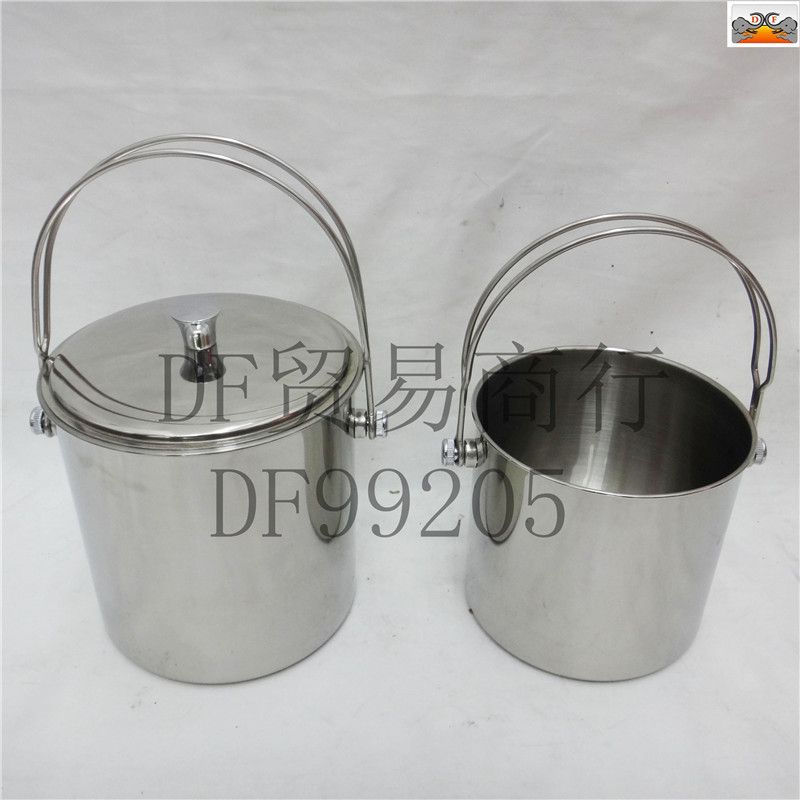 DF99205 stainless steel double layer straight thread ice bucket DF TRADING HOUSE