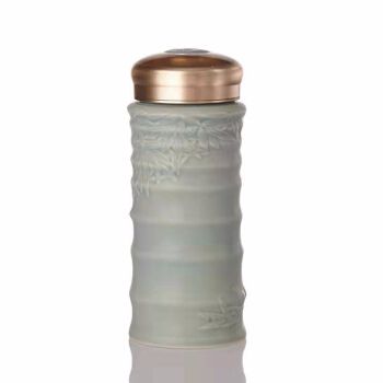 【 Gan Tang Xuan 】 Special Offer: Creative Gift - Bamboo-Joint Portable Ceramic Water Cup, Double-layer 350ml Application Scenario