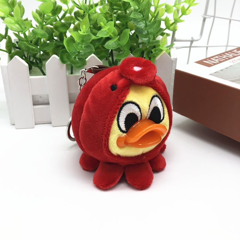 Da Da duck drag octopus plush toy key chain Sea animal pendant children's bag pendant fine doll