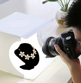 便携式折叠LED摄影棚 迷你摄影灯箱 小型拍照摄影器材产品图