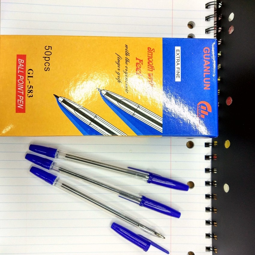 Vp583 Simple Plastic Ballpoint Pen 1.0 Copper Tip Smooth Hexagonal Ballpoint Pen Minimalist Style undefined