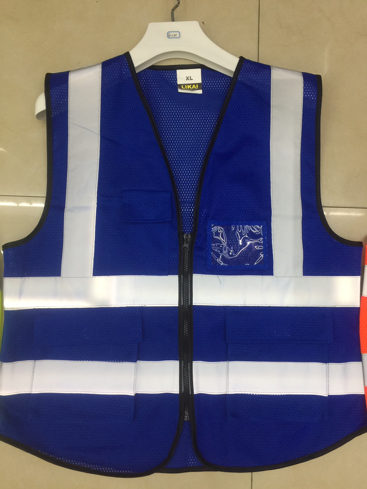 反光背心施工程荧光马交通路政安全衣服可印字，101网布面料3色混细节图