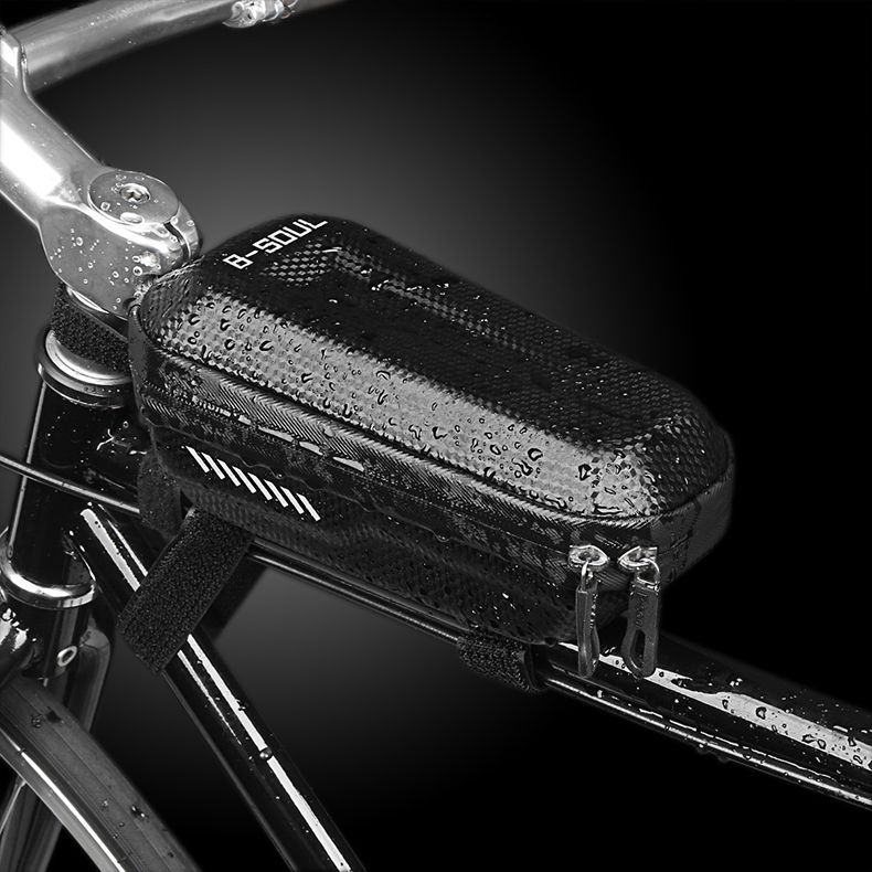 YA278 carbon fiber bike hardshell mountain bike front beam tube bag waterproof saddle bag riding equipment