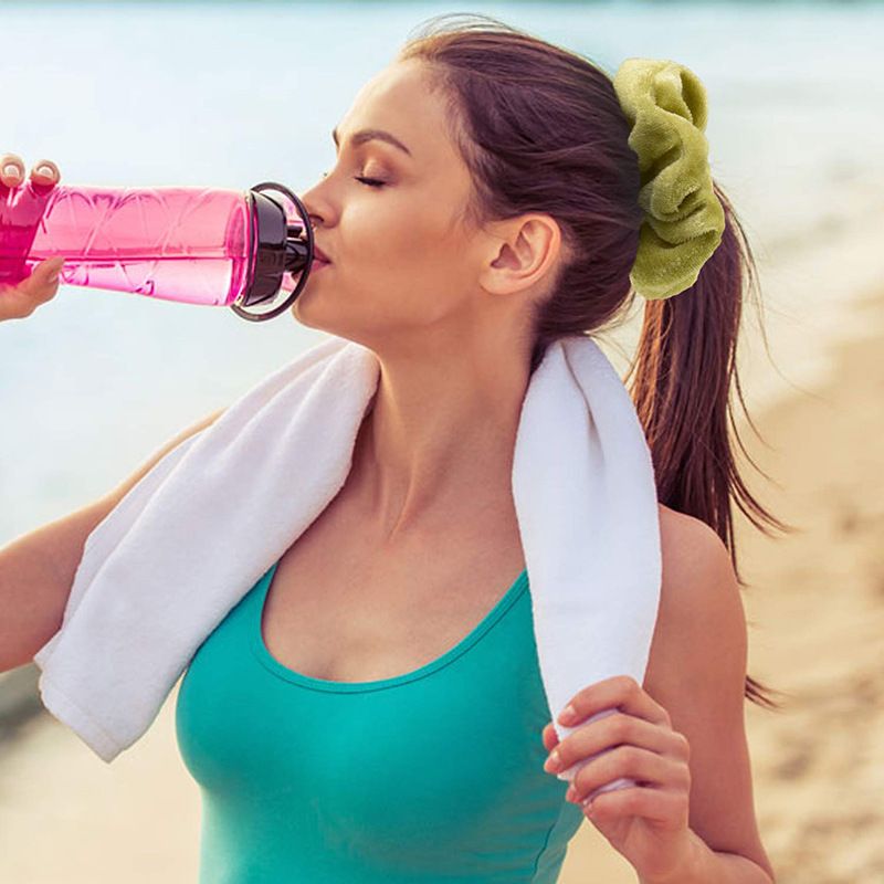 Cross-border exclusive European and American velvet hair bands, 60-color set of velvet large intestine hair bands, golden velvet large intestine hair accessories details Picture