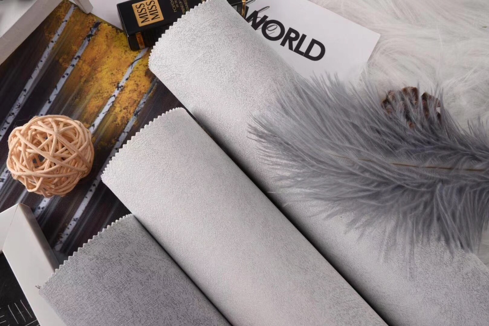 New wall fabric for living room background and bed background undefined