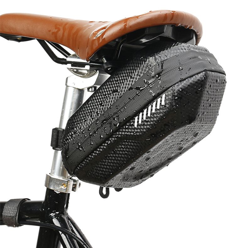 308 bike bag carbon print waterproof rear package mountain bike hard shell saddle package bike seat tail package riding equipment
