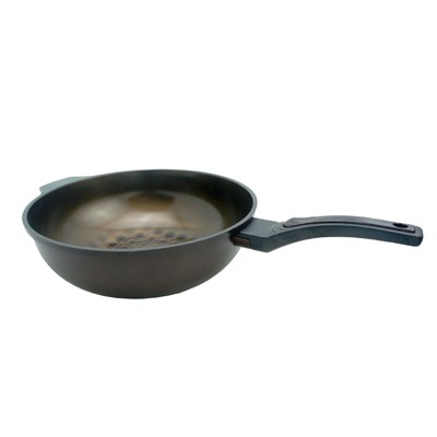 Kitchen Code: Korean Imported Kitchenware 3D Universal Brown Ceramic Non-stick wok 32cm (Lid Not included) detail image 1