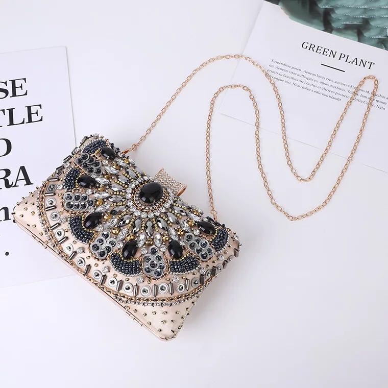 Hand Beaded Cheongsam Clutch Bag Dinner Evening Dress Bag Wedding Wedding Bridal Bag details Picture