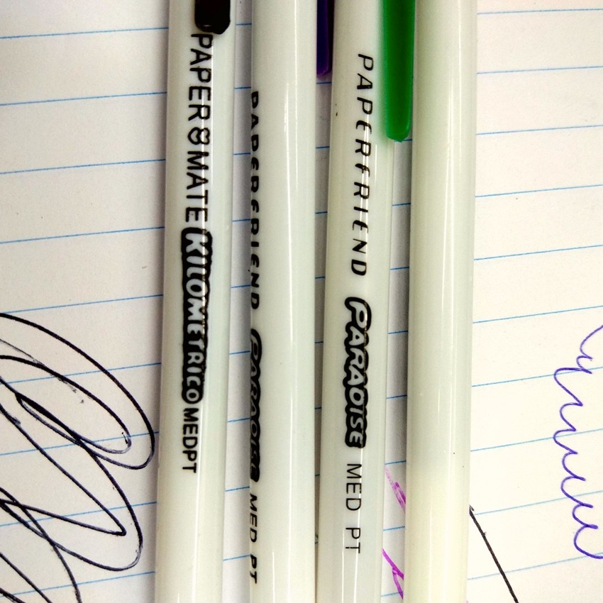 Paperfriend Kilometrico Simple Plastic Ballpoint Pen 1.0 Copper Tip Minimalist Mate undefined