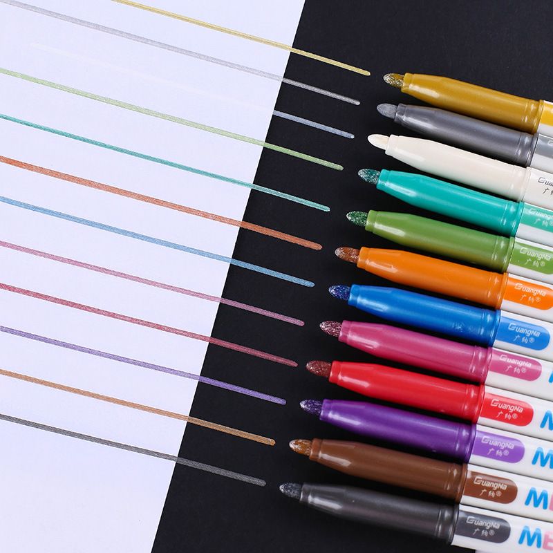 Brand direct sales: 580 12-color signature pens, greeting cards, DIY photo albums, black marker pens, and craft pens wholesale Application Scenario