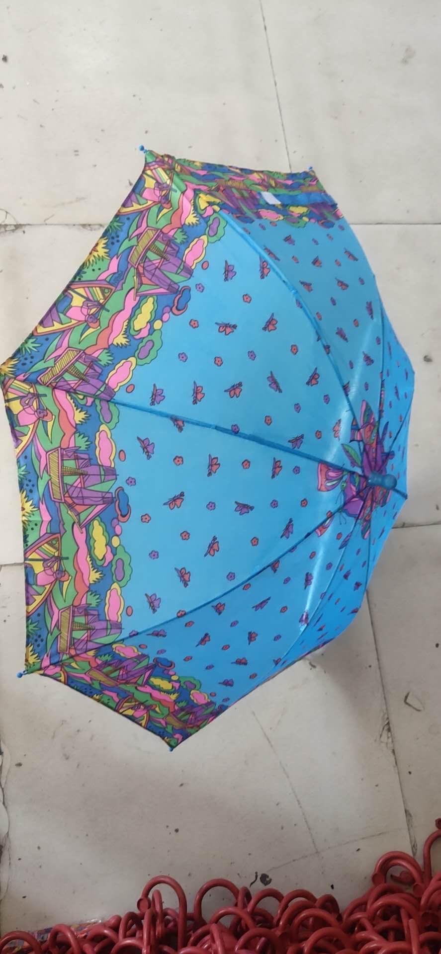 45cm8K nuevo patrón niño flor paraguas muchas flores detail image 5