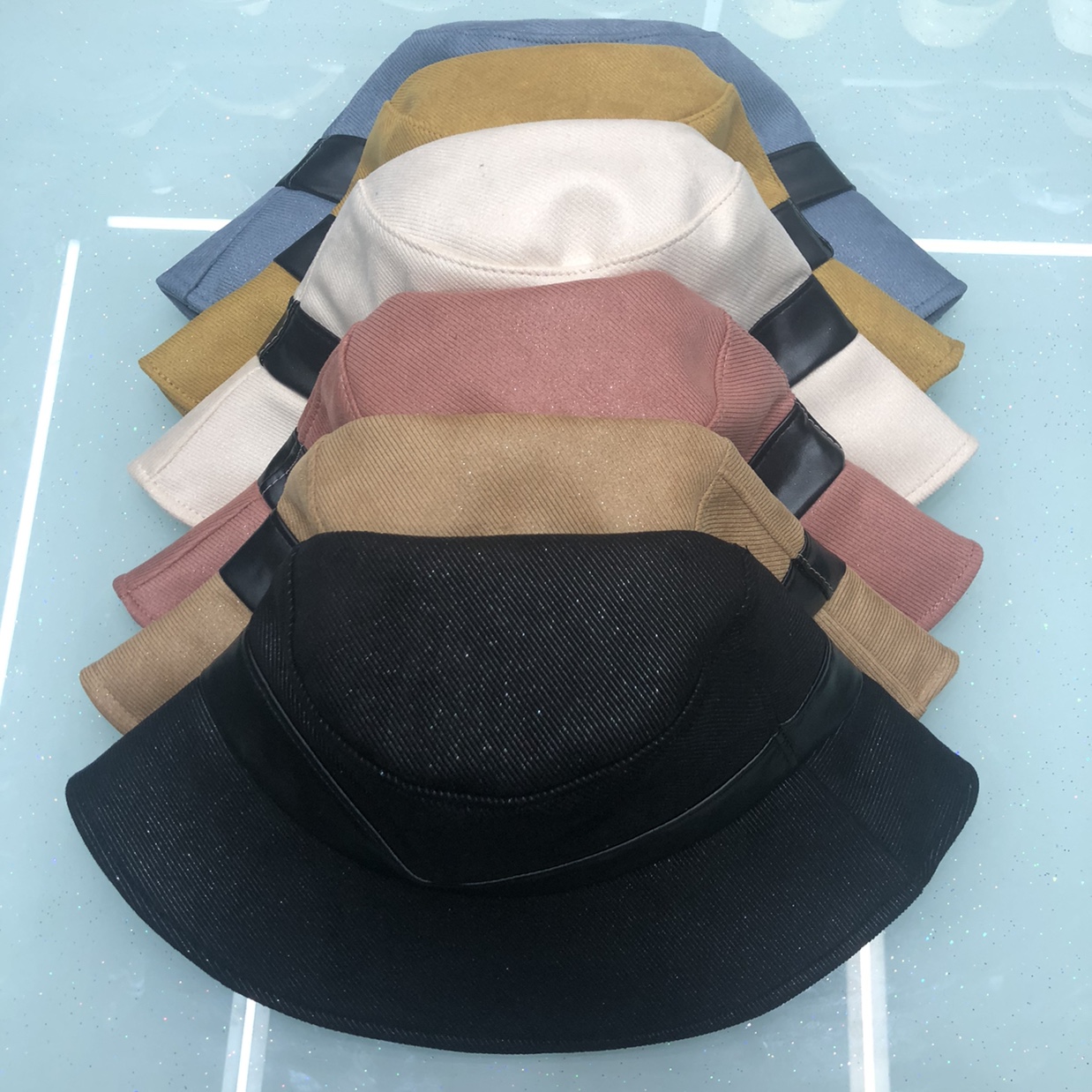Plain Face Cover Suede Fisherman Hat Female Autumn And Winter Show Face Small Solid Color Bucket Basin Hat Male Trend undefined