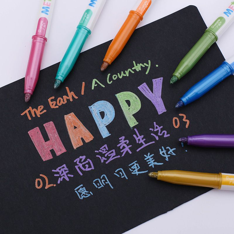 Brand direct sales: 580 12-color signature pens, greeting cards, DIY photo albums, black marker pens, and craft pens wholesale Specification image