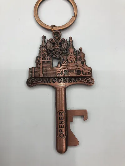 Russian Souvenirs Metal Key Chain Metal Refrigerator Sticker Moscow Key Chain