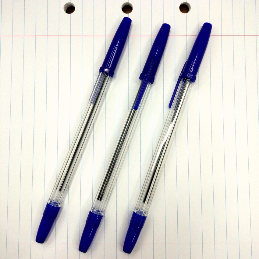 Vp583 Simple Plastic Ballpoint Pen 1.0 Copper Tip Smooth Hexagonal Ballpoint Pen Minimalist Style full figure