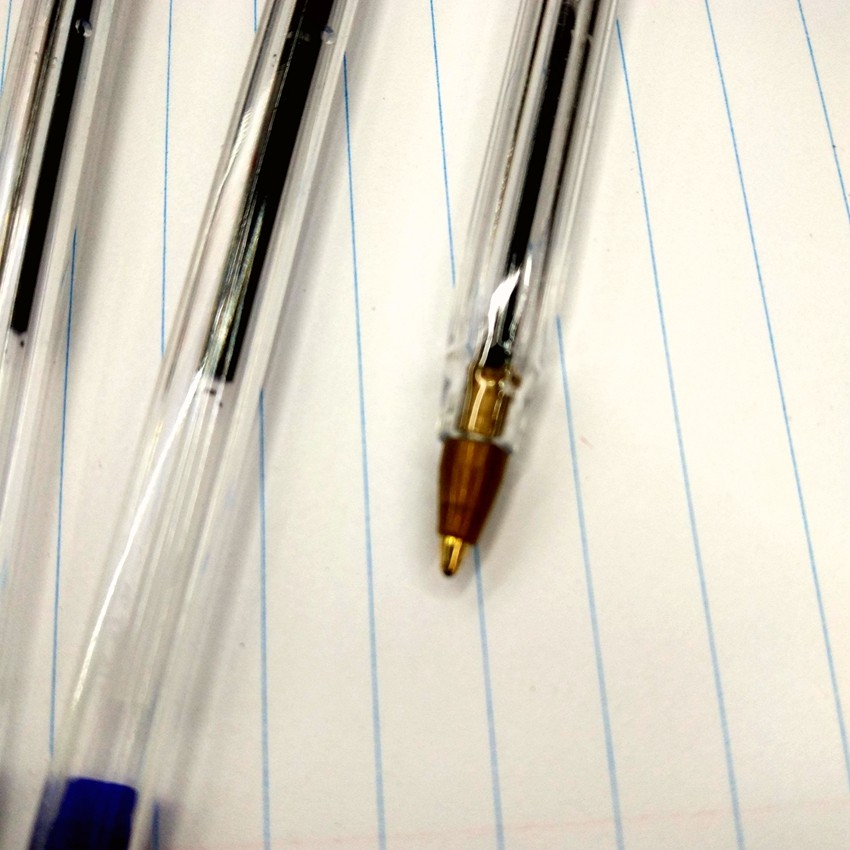 Vp934 Simple Plastic Ballpoint Pen 1.0 Copper Tip Smooth Hexagonal Ballpoint Pen 0.7 Minimalist Style undefined