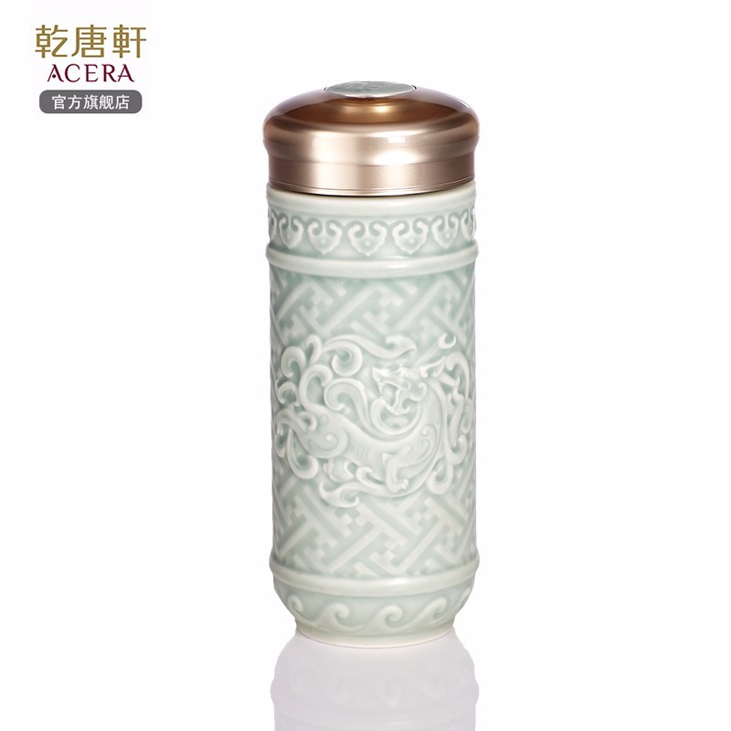 【 Gan Tang Xuan 】 Special Offer: Shengshi Xianglong Portable Ceramic Water Cup, Double Layer 350ml detail image 1