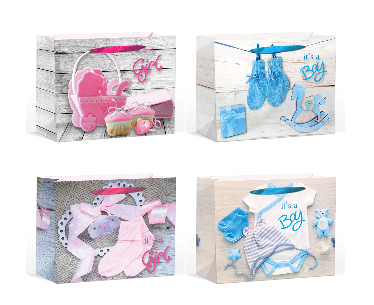 Horizontal baby gift bag thumbnail