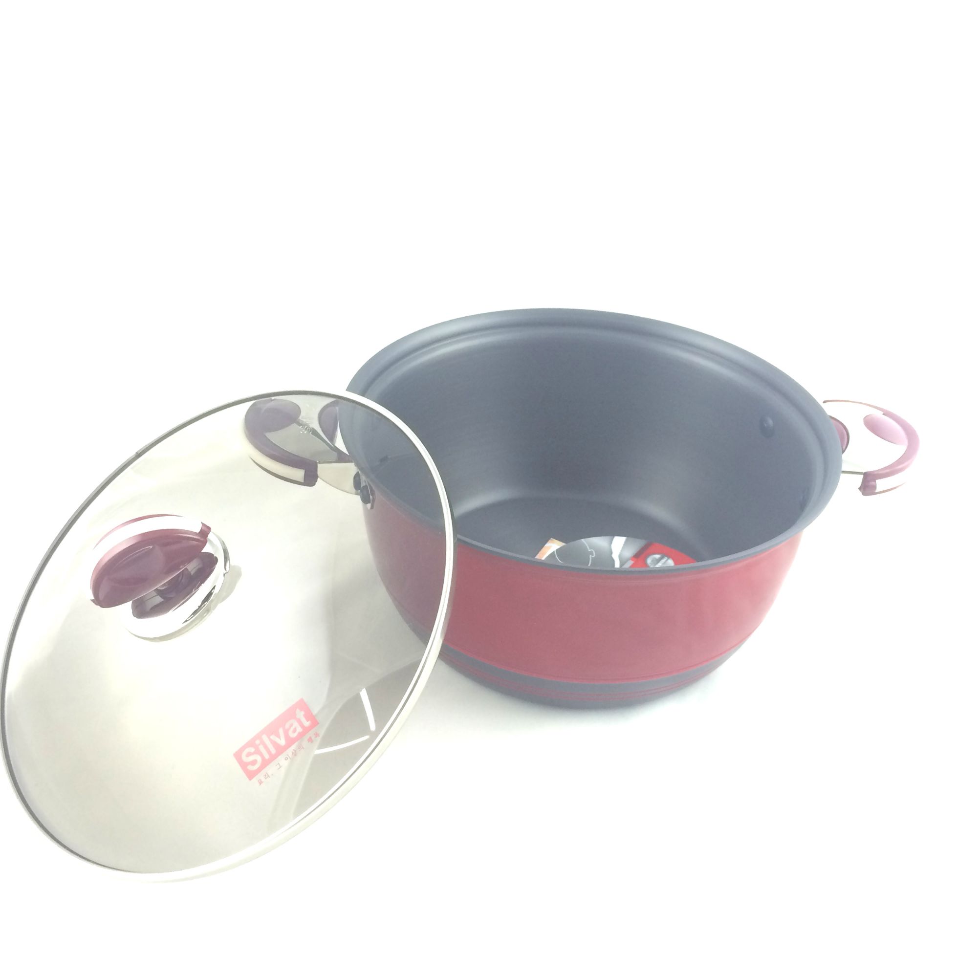 Kitchen Code: Original imported red double-handled soup pot from South Korea, 20cm details Picture