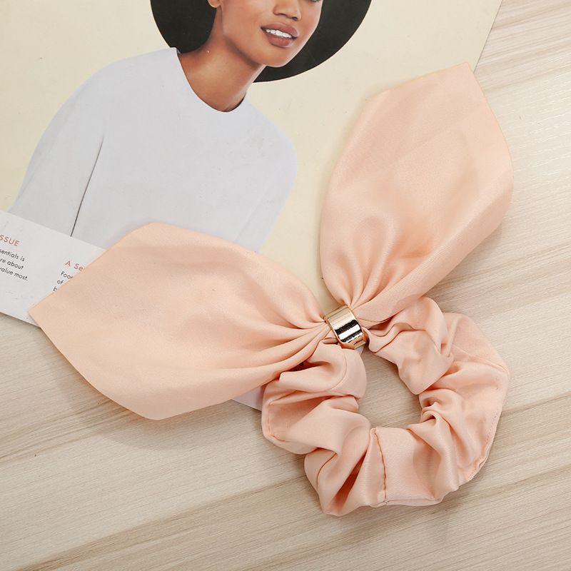 Wholesale of new spring European and American fashion bow hair bands, creative metal buckle hair ropes and fabric hair accessories details Picture