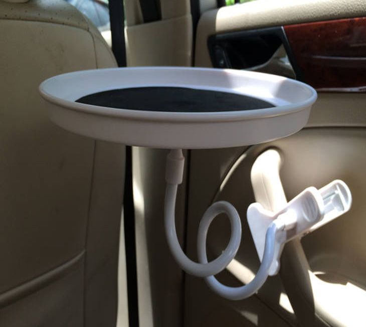 创意便捷车载餐盘 车载PC托盘汽车用懒人副驾驶饮料桌产品图