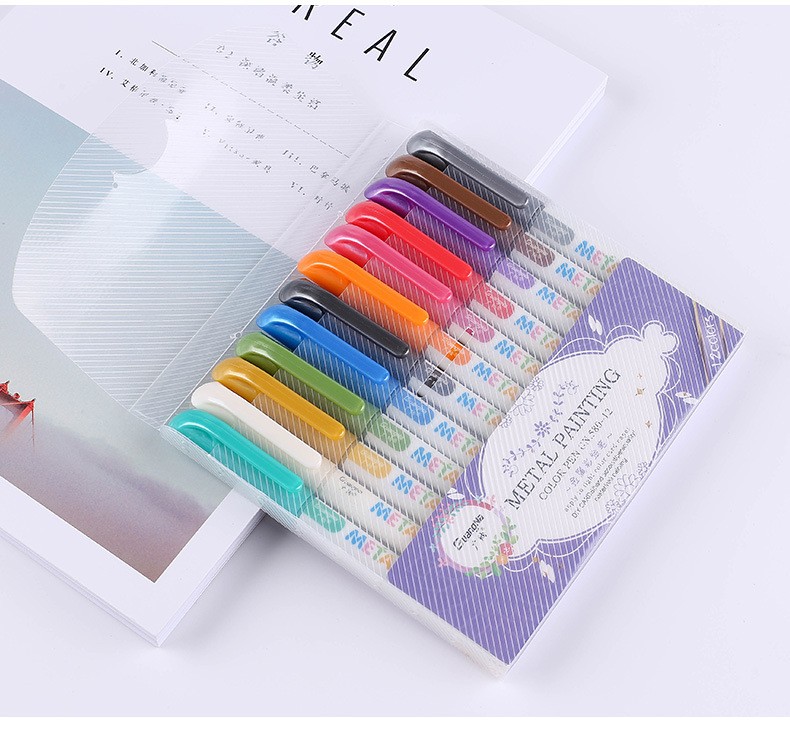 Brand direct sales: 580 12-color signature pens, greeting cards, DIY photo albums, black marker pens, and craft pens wholesale pic 12