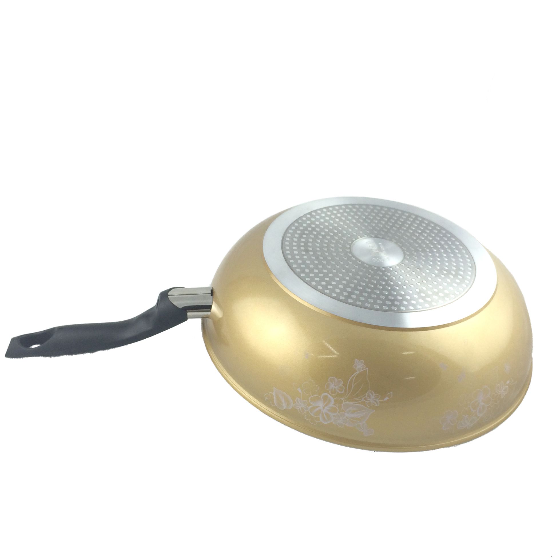 Kitchen Code: Korean imported kitchenware, golden yellow universal non-stick wok, 32cm details Picture