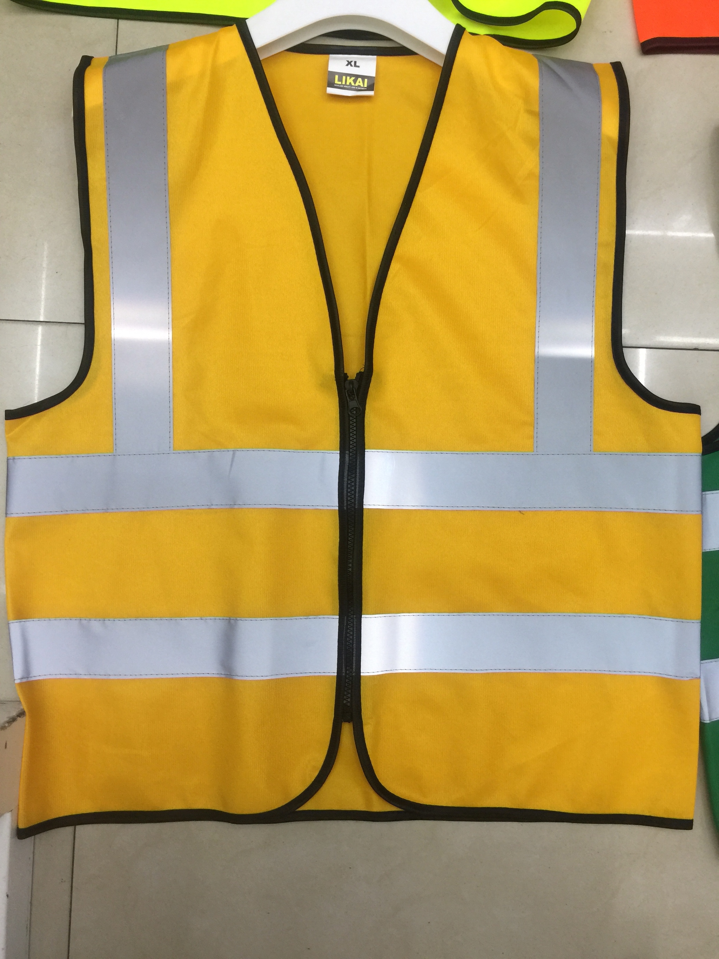 反光背心施工程荧光马交通路政安全衣服可印字，017针织面料5色混细节图