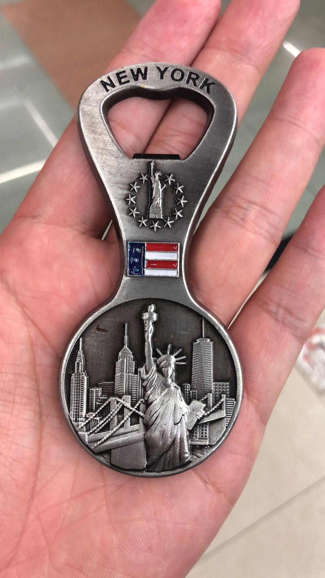 美国纪念品  金属钥匙扣 金属冰箱贴 纽约钥匙扣