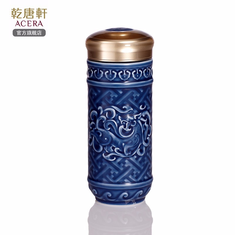 【 Gan Tang Xuan 】 Special Offer: Shengshi Xianglong Portable Ceramic Water Cup, Double Layer 350ml detail image 2