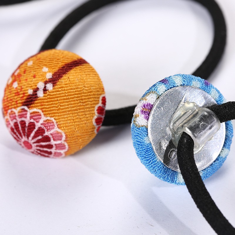Wholesale of accessories: Japanese fabric, Japanese-style hair accessories, buttons, bouquets, handcrafted hair bands, leather bands, cute headbands, fashionable OL detail image 5