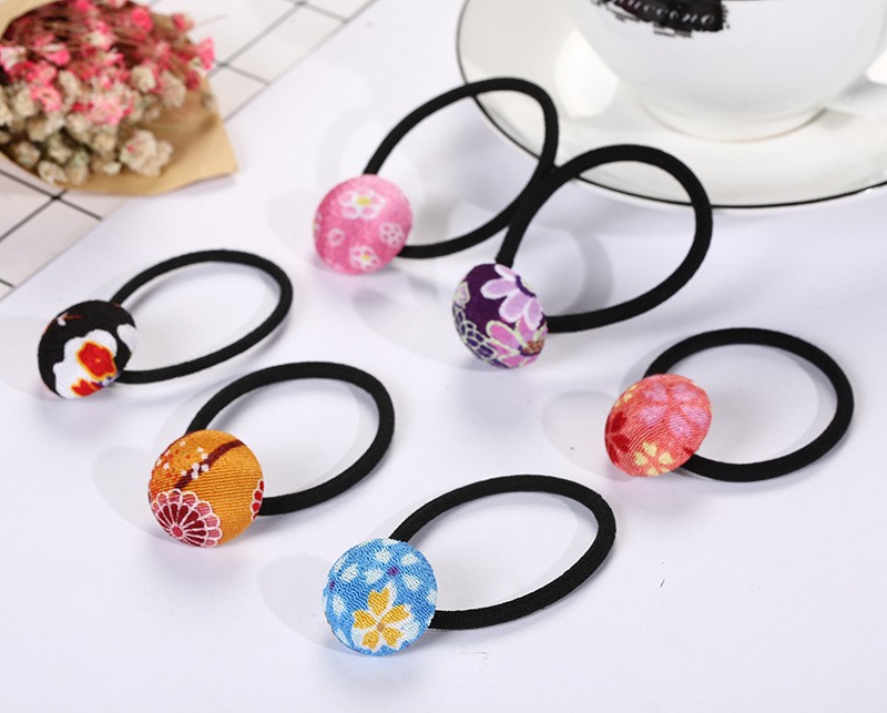 Wholesale of accessories: Japanese fabric, Japanese-style hair accessories, buttons, bouquets, handcrafted hair bands, leather bands, cute headbands, fashionable OL detail image 1