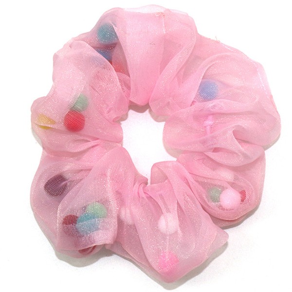 Korean Ogensha large intestine hair band, a popular sweet bun hairstyle, donut fabric hair tie, and women's hair accessory detail image 5