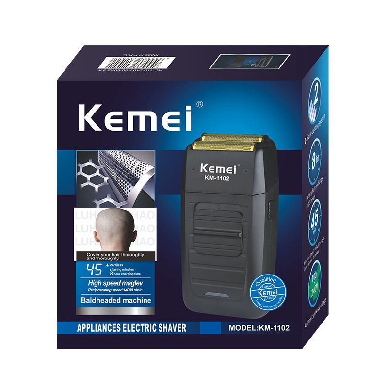 KEMEI KEMEI Shaver KM-1102 Reciprocating double mesh shaving machine sideburns shaving knife Specification drawing